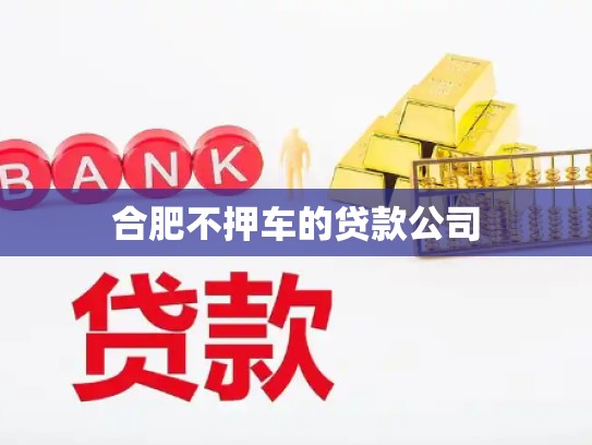 合肥不押车的贷款公司