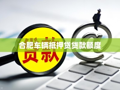 合肥车辆抵押贷贷款额度